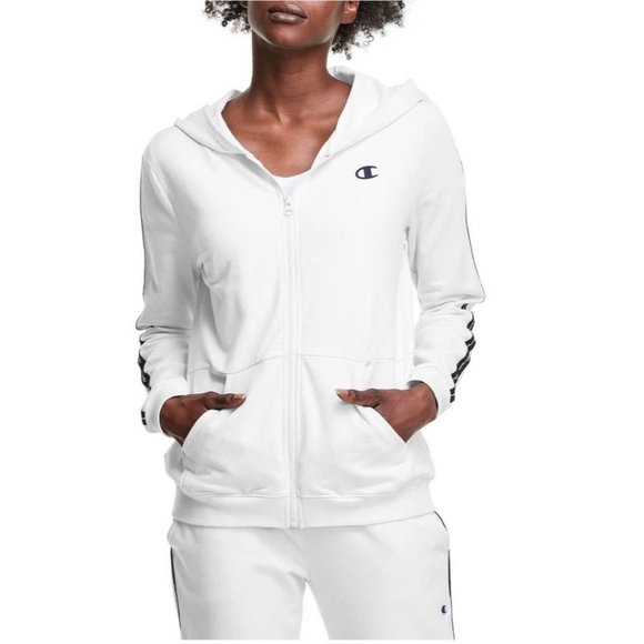 Champion Front Zip Hoodie with Logo Taping for Women BRAND NEW - Picture 1 of 4